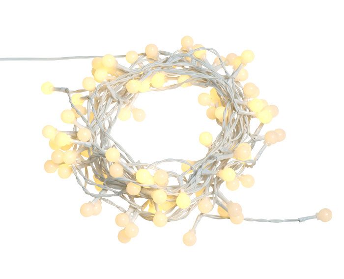 Lyskæde Basis m/snebolde 100 LED 9,9 meter